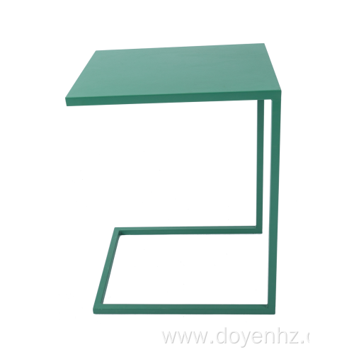 Metal C-Shaped Side Table